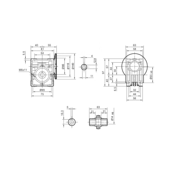 Przekładnia MPRV 030 1/60 63B5
